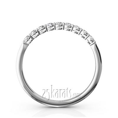 Round Brilliant Basket Setting 9 Stone Women Anniversary Ring (1/4 ct. tw.) thumbnail 3