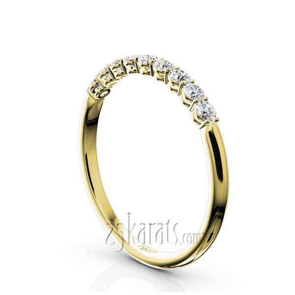 14K white gold Round Brilliant Basket Setting 9 Stone Women Anniversary Ring (1/4 ct. tw.) - alternate view 5