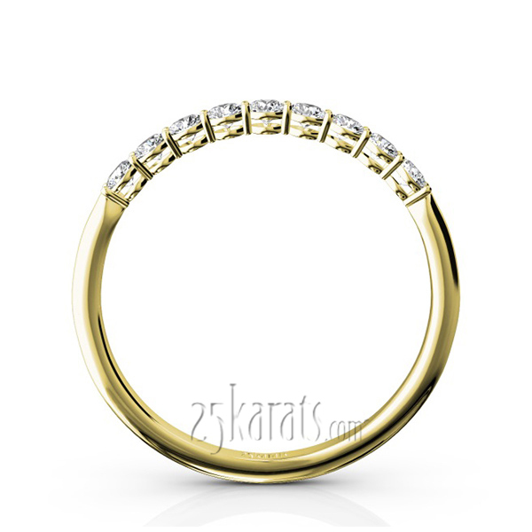 14K white gold Round Brilliant Basket Setting 9 Stone Women Anniversary Ring (1/4 ct. tw.) - alternate view 6