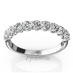 Round Brilliant Basket Setting 9 Stone Anniversary Band (3/4 ct. t.w)