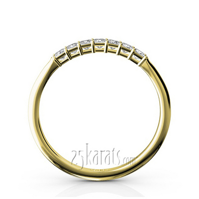 Seven Stone Princess Cut Basket Setting Woman Ring (1/4 ct. tw.) thumbnail 6