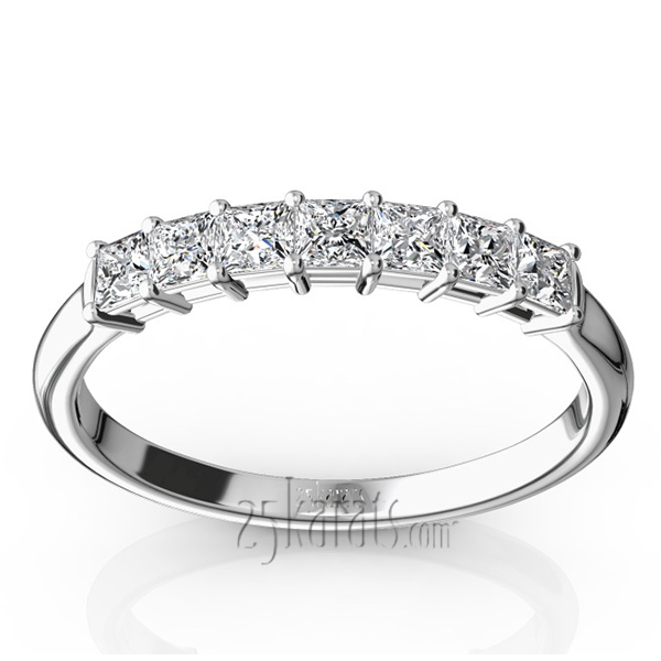 Seven Stone Princess Cut Basket Setting Anniversary Band (1/2 ct. t.w.)