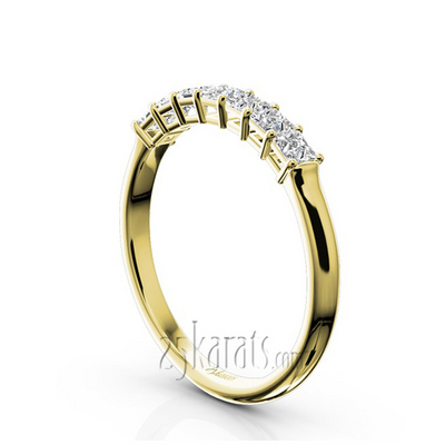 Seven Stone Princess Cut Basket Setting Woman Ring (1/2 ct. tw.) thumbnail 5