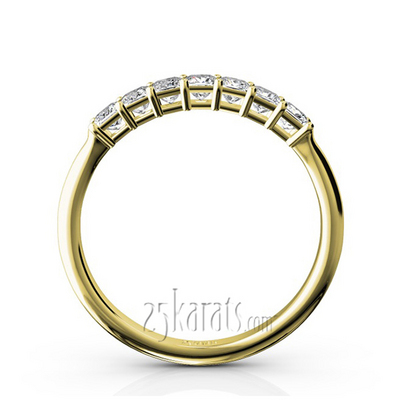 Seven Stone Princess Cut Basket Setting Woman Ring (1/2 ct. tw.) thumbnail 6