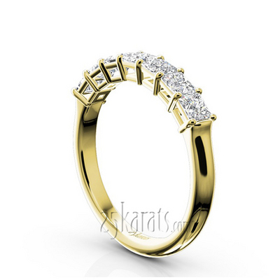 Seven Stone Princess Cut Basket Setting Woman Ring (1 ct. tw.) thumbnail 5