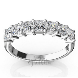 Seven Stone Princess Cut Basket Setting Anniversary Band (1.25 ct. t.w.)