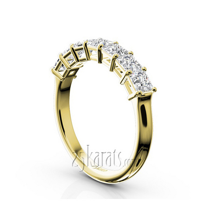 Seven Stone Princess Cut Basket Setting Woman Ring (1 1/4 ct. tw.) thumbnail 5