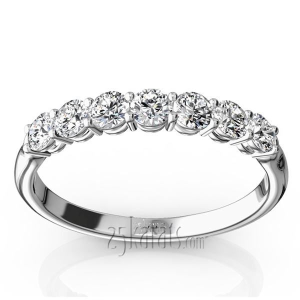 Classic 7 Round Brilliant Stone Anniversary Band(1/2 ct. t.w.)