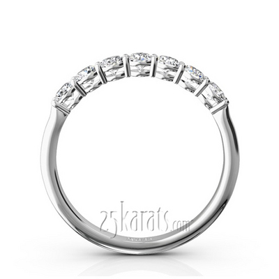 Classic 7 Round Brilliant Diamond Woman Anniversary Band (1/2 ct. tw.) thumbnail 3