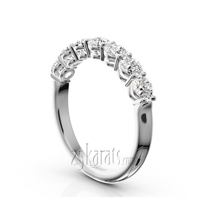 Classic 7 Round Brilliant Diamond Woman Anniversary Band (1 ct. tw.) thumbnail 2