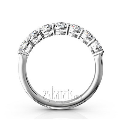Classic 7 Round Brilliant Diamond Woman Anniversary Band (1 ct. tw.) thumbnail 3