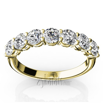 Classic 7 Round Brilliant Diamond Woman Anniversary Band (1 1/4 ct. tw.) thumbnail 4