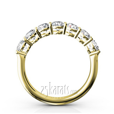 Classic 7 Round Brilliant Diamond Woman Anniversary Band (1 1/4 ct. tw.) thumbnail 6