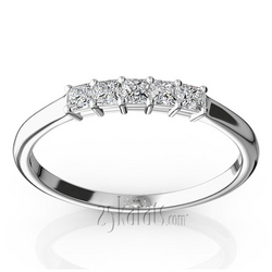 Five Stone Basket Setting Princess Cut Anniversary Band (1/4 ct. t.w.)