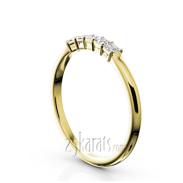 14K white gold Traditional Basket Setting Princess Cut Woman Diamond Ring (1/5 ct. tw.) - alternate view 5