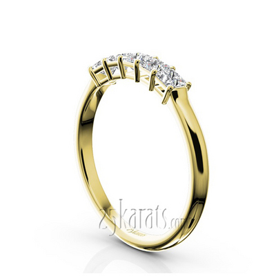 Traditional Basket Setting Princess Cut Woman Diamond Ring (1/2 ct. tw.) thumbnail 5