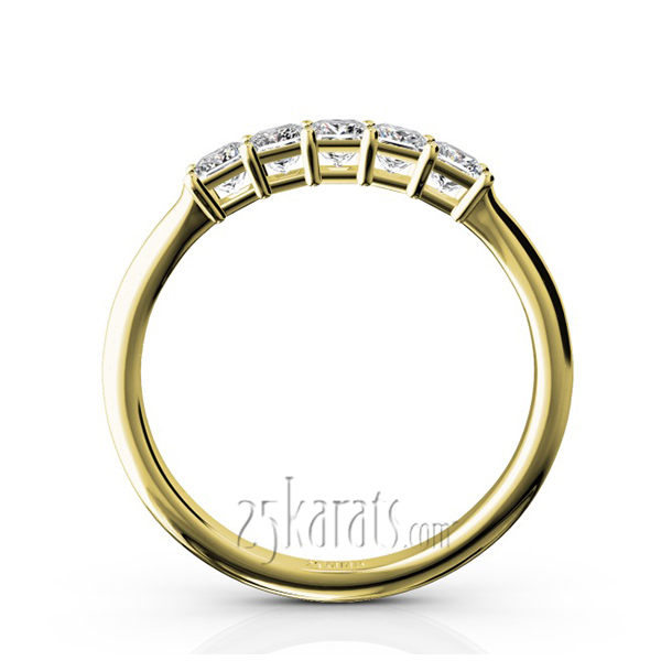 14K white gold Traditional Basket Setting Princess Cut Woman Diamond Ring (1/2 ct. tw.) - alternate view 6