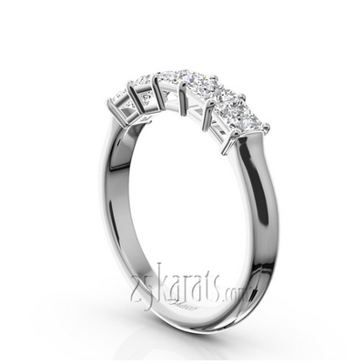 Traditional Basket Setting Princess Cut Woman Diamond Ring (1 ct. tw.) thumbnail 2