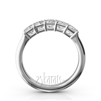 Traditional Basket Setting Princess Cut Woman Diamond Ring (1 ct. tw.) thumbnail 3