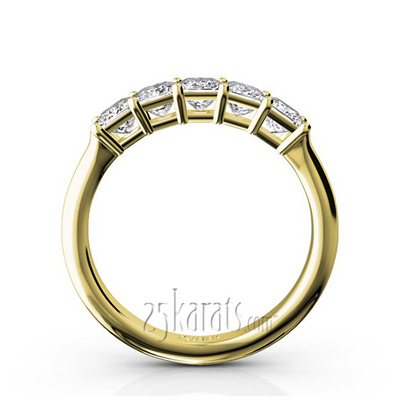 Traditional Basket Setting Princess Cut Woman Diamond Ring (1 ct. tw.) thumbnail 6