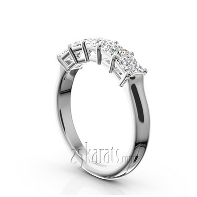 Traditional Basket Setting Princess Cut Woman Diamond Ring (1 1/3 ct. tw.) thumbnail 2