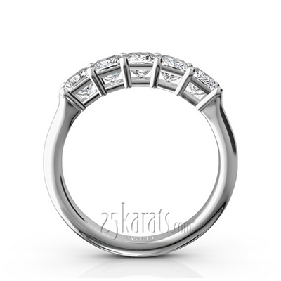 Traditional Basket Setting Princess Cut Woman Diamond Ring (1 1/3 ct. tw.) thumbnail 3