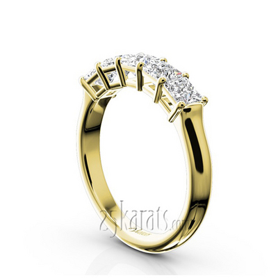 Traditional Basket Setting Princess Cut Woman Diamond Ring (1 1/3 ct. tw.) thumbnail 5