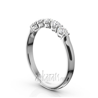 Shared Prong Classic Five Stone Anniversary Ring (1/2 ct. tw.) thumbnail 2
