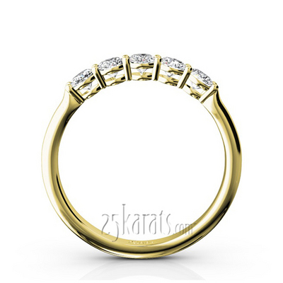 Shared Prong Classic Five Stone Anniversary Ring (1/2 ct. tw.) thumbnail 6