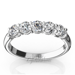 Shared Prong Classic Five Stone Anniversary Band (3/4 ct. t.w)