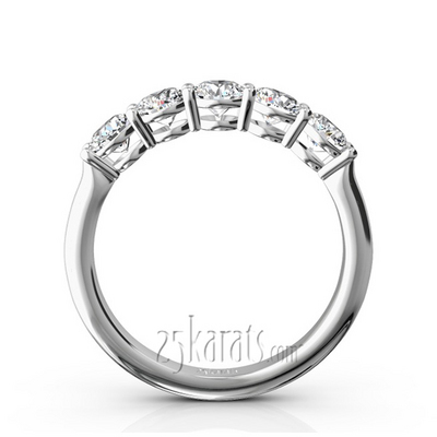 Shared Prong Classic Five Stone Anniversary Ring (1 ct. tw.) thumbnail 3