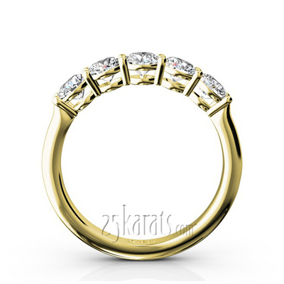 Shared Prong Classic Five Stone Anniversary Ring (1 ct. tw.) thumbnail 6