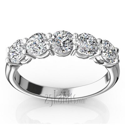 Shared Prong Classic Five Stone Anniversary Ring (1 1/4 ct. tw.) thumbnail 1