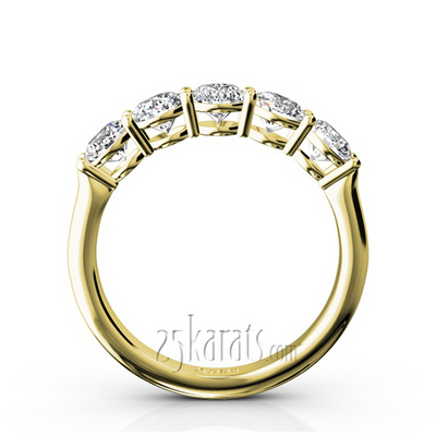 Shared Prong Classic Five Stone Anniversary Ring (1 1/4 ct. tw.) thumbnail 6