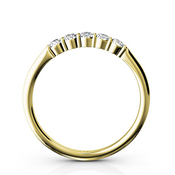 14K white gold Classic 5 Stone Closed Basket Anniversary Band (1/4ct. tw.) - alternate view 6