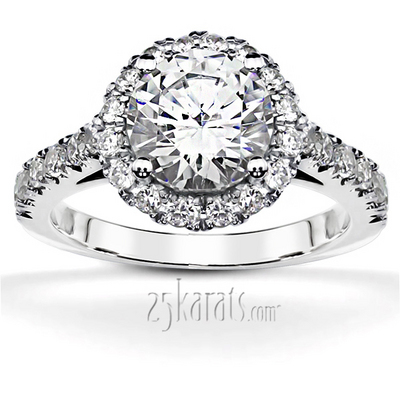 Brilliant Diamond Halo Engagement Ring (1/2 ct. t.w)