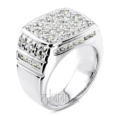 2.68 ct. Channel and Prong Set Fancy Men Diamond Ring