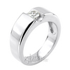 0.50 ct. Solitaire Tension Set Diamond Man Ring