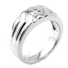 0.25 ct. Bezel Set Solitaire Diamond Men Band