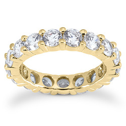 3.75 ct. Round Cut Prong Set  Diamond Eternity Wedding Band thumbnail 3