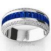 Blue Sapphire and Diamond Anniversary Ring(1/2 ct. t.w. Diamonds)