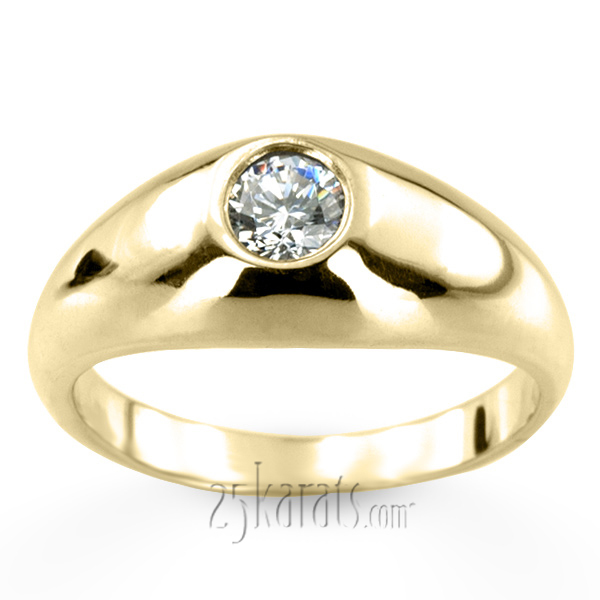 14K white gold 0.50 ct. Solitaire Diamond Men Ring 1 - alternate view 4