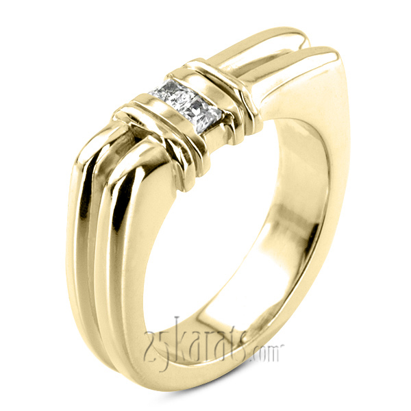 0.20 ct. Princess Cut Diamond Man Ring