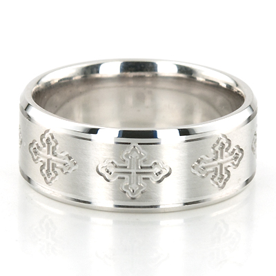 Cross Cut Designer Wedding Band