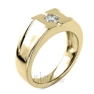 0.35 ct. Solitaire Diamond Men's Ring