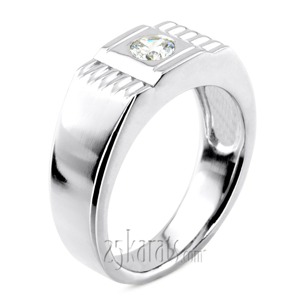 0.35 ct. Solitaire Diamond Men Ring