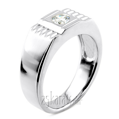 0.35 ct. Solitaire Diamond Men's Ring