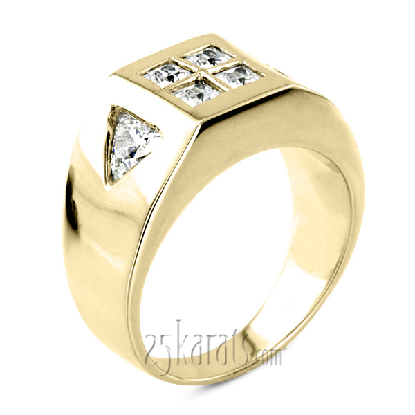 1.38 ct. Multi-shape Diamond Man Ring
