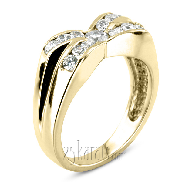 14K white gold 1.21 ct. Diamond Men's Wedding Ring - main view
