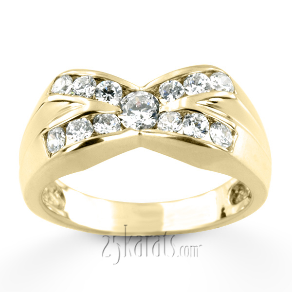 14K white gold 1.21 ct. Diamond Men's Wedding Ring - alternate view 3